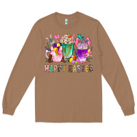 Toasted Coconut Happy Easter Coffee Cups With Bunny Long Sleeve Tee - BundleAndBundleShop