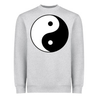 Heather Grey Yin and yang Heavyweight Sweatshirt - artisFamous