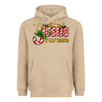 Mushroom jesus is the reason with christmas candy ado Heavyweight Hoodie - AdoDesignShop