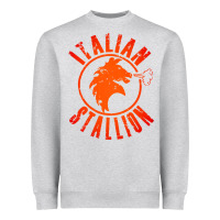 Heather Grey italian stallion Heavyweight Sweatshirt - artisFamous