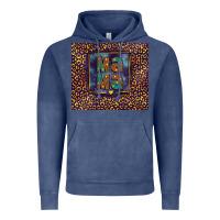 Vintage Denim Leopard mama Vintage Hoodie - FaDigitalArtStudio
