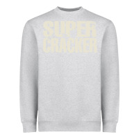Heather Grey super cracker Heavyweight Sweatshirt - artisFamous