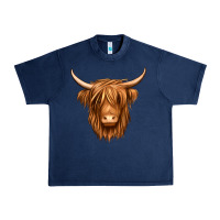 Navy long haired cow Urban Heavy Tee - Jasminsmagicworld