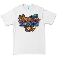 White Touchdown season Baseball Premium Tee - HowdyJamesFarm