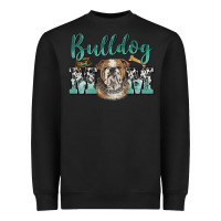 Black bulldog mom Heavyweight Sweatshirt - BarkalooDesign
