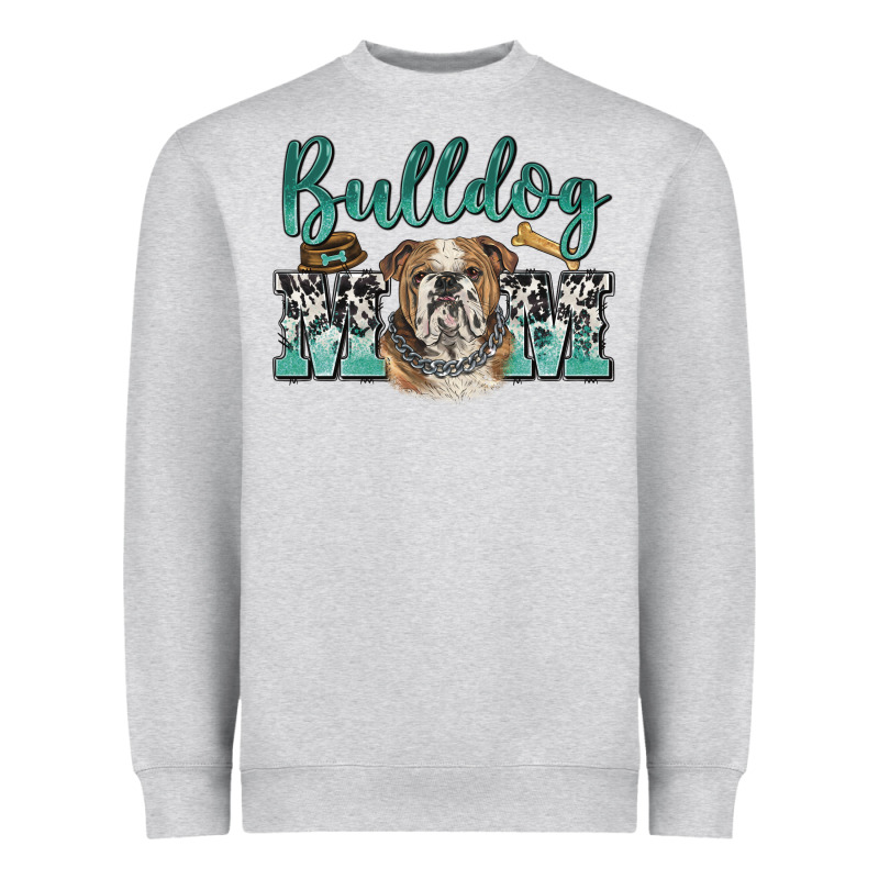Bulldog Mom Heavyweight Sweatshirt by BarkalooDesign | Teevron