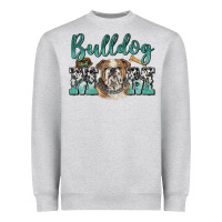 Heather Grey bulldog mom Heavyweight Sweatshirt - BarkalooDesign
