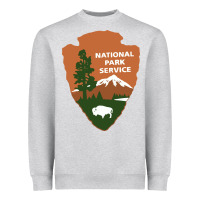 Heather Grey national park service Heavyweight Sweatshirt - artisFamous