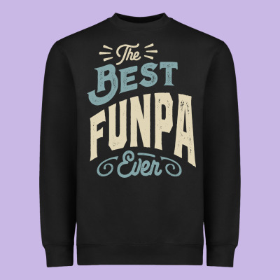 The Best Funpa Ever - Mens Funny Dad And Grandpa Heavyweight Sweatshirt Designed By Artisfamous