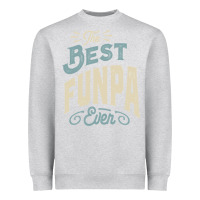 Heather Grey The Best Funpa Ever - Mens Funny Dad and Grandpa Heavyweight Sweatshirt - artisFamous