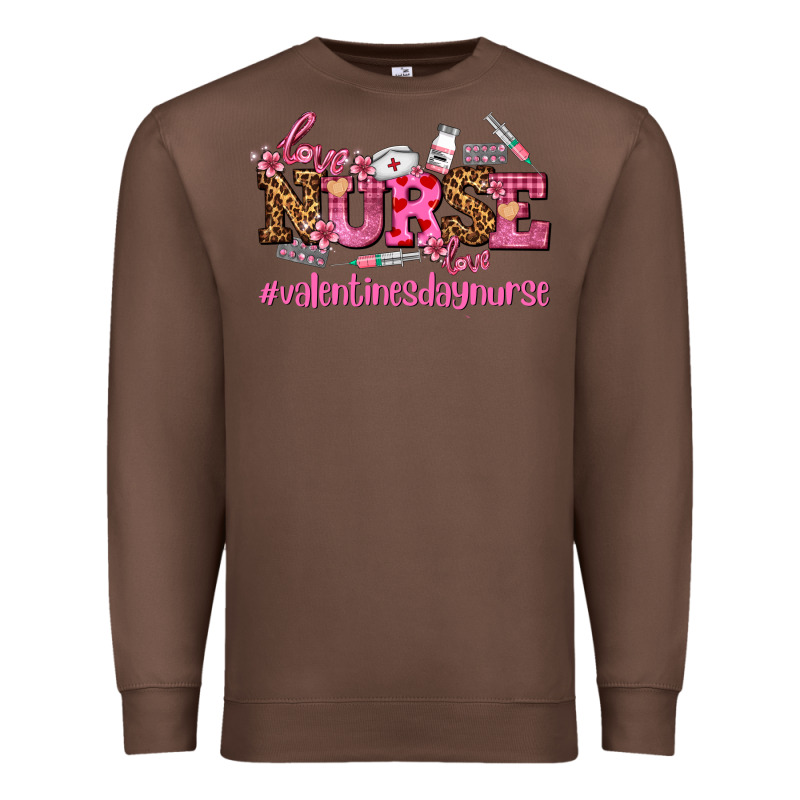 Nurse With Valentines Day Element Premium Sweatshirt by AdoDesignShop | Teevron