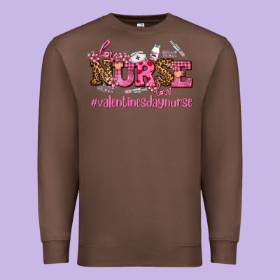 Nurse With Valentines Day Element Premium Sweatshirt Designed By Adodesignshop