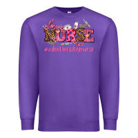 Purple nurse with valentines day element Premium Sweatshirt - AdoDesignShop