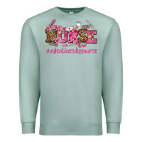Seafoam nurse with valentines day element Premium Sweatshirt - AdoDesignShop