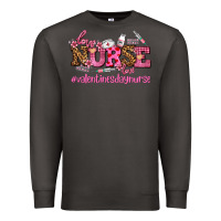 Smoke nurse with valentines day element Premium Sweatshirt - AdoDesignShop