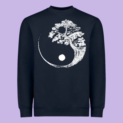 Yin Yang Bonsai Tree Heavyweight Sweatshirt Designed By Artisfamous
