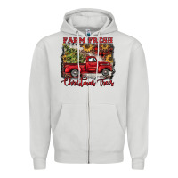 Dove Grey farm fresh christmas trees Zipper Hoodie - BarkalooDesign