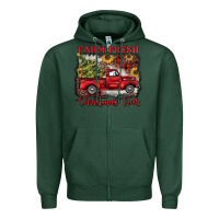 Sports Green farm fresh christmas trees Zipper Hoodie - BarkalooDesign