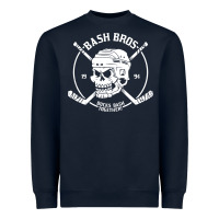 Navy bash bros Heavyweight Sweatshirt - artisFamous