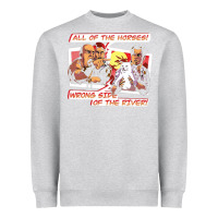 Heather Grey wrong side of the river Heavyweight Sweatshirt - artisFamous