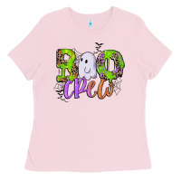 Bubblegum Pink boo crew Ladies Tee - CowGirlArtShop