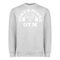 Heather Grey power house gym fitness Heavyweight Sweatshirt - artisFamous