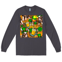 Smoke St. Patrick's Day Pig With Beer And Shamrock Long Sleeve Tee - FaDigitalArtStudio