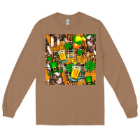 Toasted Coconut St. Patrick's Day Pig With Beer And Shamrock Long Sleeve Tee - FaDigitalArtStudio