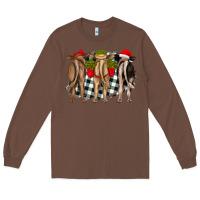 Chestnut christmas heifers back view Long Sleeve Tee - RanaPortraitStore