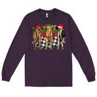 Plum christmas heifers back view Long Sleeve Tee - RanaPortraitStore