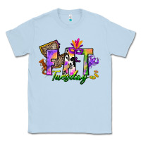 Dusty Blue fat tuesday Classic Tee - CowGirlArtShop