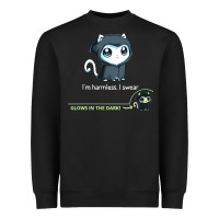 Black i'm harmless, i swear Heavyweight Sweatshirt - artisFamous