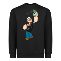 Popeye Spinach Retro Mens Funny Heavyweight Sweatshirt | Teevron