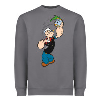 Storm Popeye Spinach Retro Mens Funny Heavyweight Sweatshirt - artisFamous
