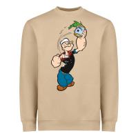 Mushroom Popeye Spinach Retro Mens Funny Heavyweight Sweatshirt - artisFamous