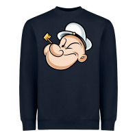 Navy The Sailor Popeye Heavyweight Sweatshirt - artisFamous
