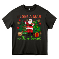 Asphalt I love a man with a beard Christmas Heavy Core Tee - NancyCooperArtShop