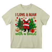 Mossy I love a man with a beard Christmas Heavy Core Tee - NancyCooperArtShop