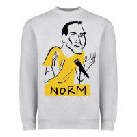 Heather Grey norm macdonald cartoon Heavyweight Sweatshirt - artisFamous