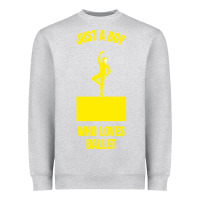 Heather Grey just a boy who loves ballet Heavyweight Sweatshirt - artisFamous
