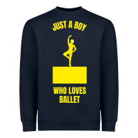 Navy just a boy who loves ballet Heavyweight Sweatshirt - artisFamous