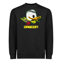 Black throwback oregon Heavyweight Sweatshirt - artisFamous
