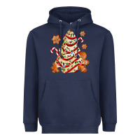 Navy christmas tree cake and cookies ado Heavyweight Hoodie - AdoDesignShop