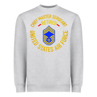Heather Grey chief master sergeant retired Heavyweight Sweatshirt - artisFamous