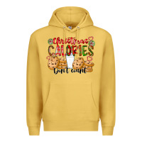 Antique Gold christmas calories dont count Premium Hoodie - CowhideDigitalArt