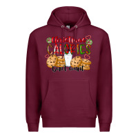 Burgundy christmas calories dont count Premium Hoodie - CowhideDigitalArt