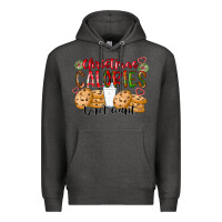 Charcoal Heather christmas calories dont count Premium Hoodie - CowhideDigitalArt