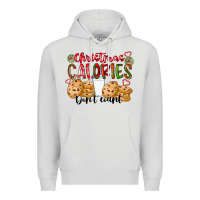 Dove Grey christmas calories dont count Premium Hoodie - CowhideDigitalArt