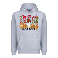 Heather Grey christmas calories dont count Premium Hoodie - CowhideDigitalArt