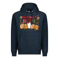 Navy christmas calories dont count Premium Hoodie - CowhideDigitalArt